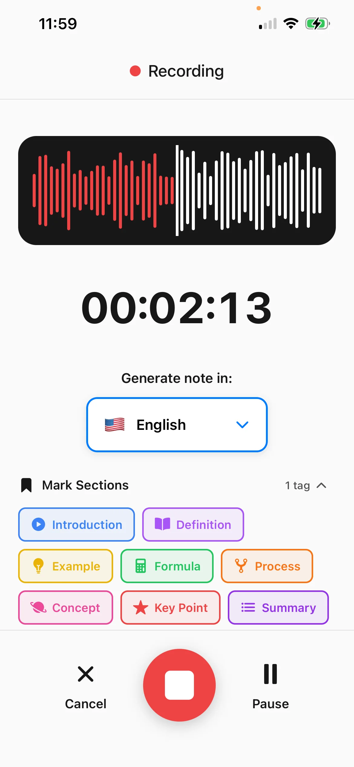 BrainDen lecture recording with section tags